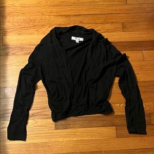 Black Draped Women's Cardigan